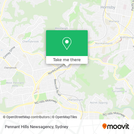 Mapa Pennant Hills Newsagency