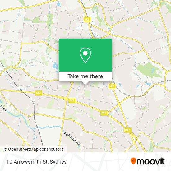 Mapa 10 Arrowsmith St