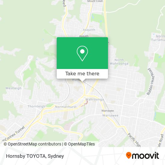 Hornsby TOYOTA map