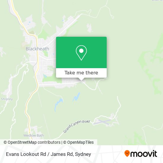 Evans Lookout Rd / James Rd map