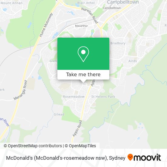 Mapa McDonald's (McDonald's-rosemeadow nsw)