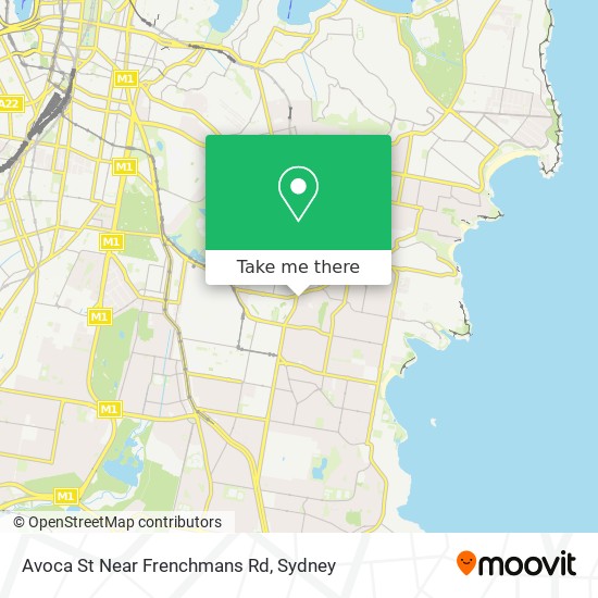 Avoca St Near Frenchmans Rd map