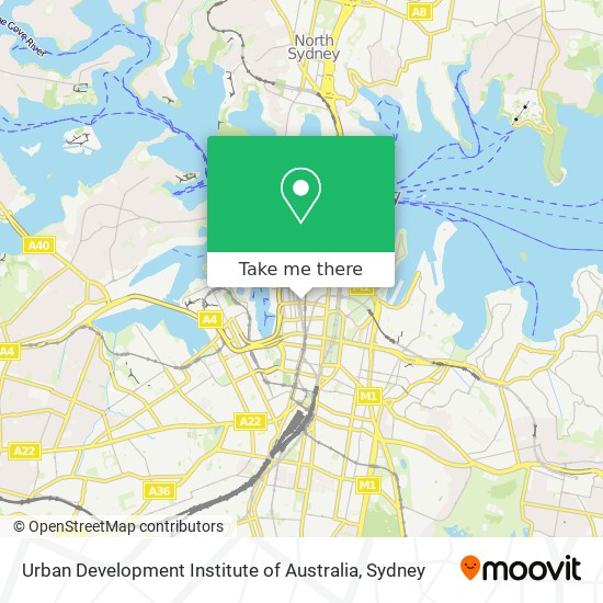 Mapa Urban Development Institute of Australia