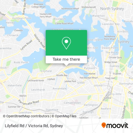 Lilyfield Rd / Victoria Rd map