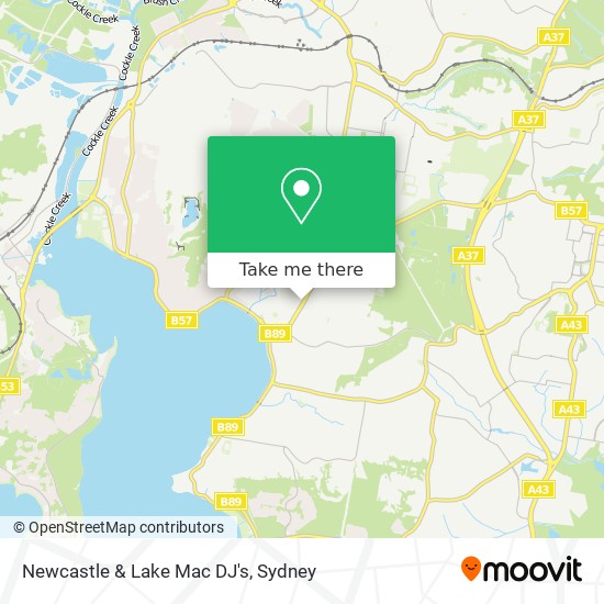 Mapa Newcastle & Lake Mac DJ's