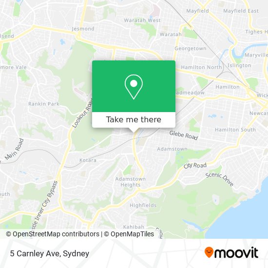 Mapa 5 Carnley Ave