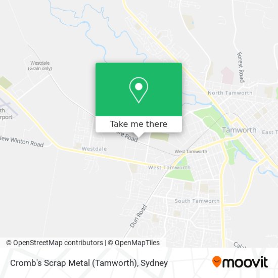 Cromb's Scrap Metal (Tamworth) map