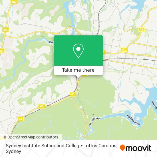 Mapa Sydney Institute Sutherland College-Loftus Campus