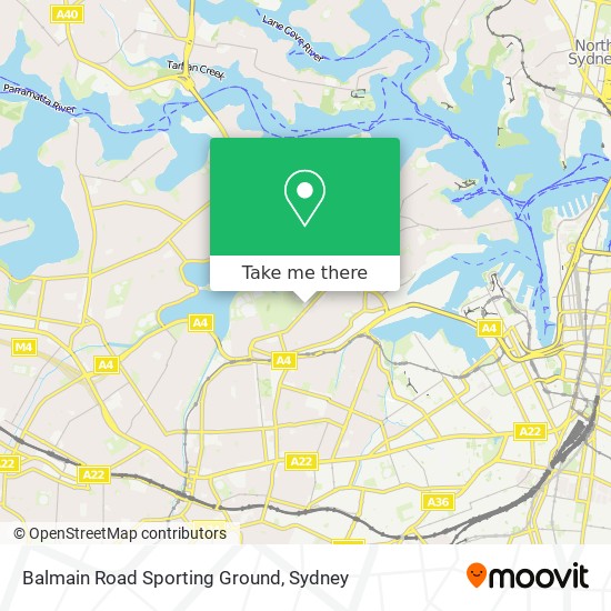 Mapa Balmain Road Sporting Ground