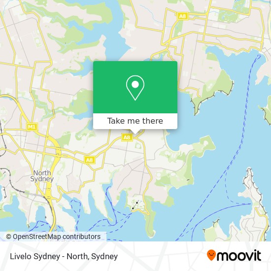 Mapa Livelo Sydney - North