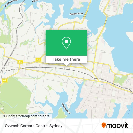 Mapa Ozwash Carcare Centre