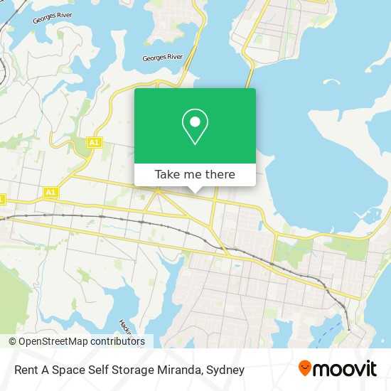 Rent A Space Self Storage Miranda map