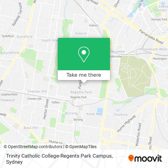 Mapa Trinity Catholic College-Regents Park Campus