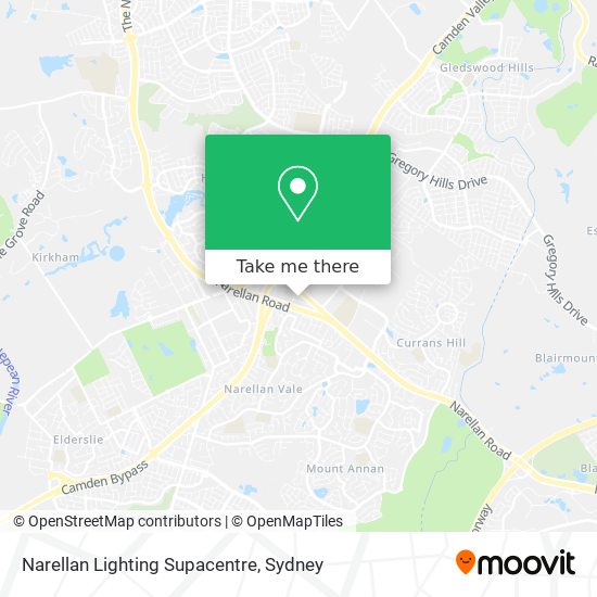 Narellan Lighting Supacentre map