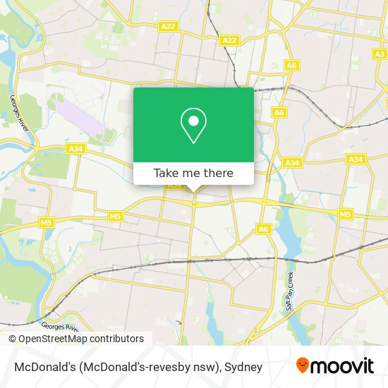 Mapa McDonald's (McDonald's-revesby nsw)