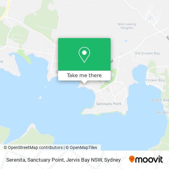 Mapa Serenita, Sanctuary Point, Jervis Bay NSW