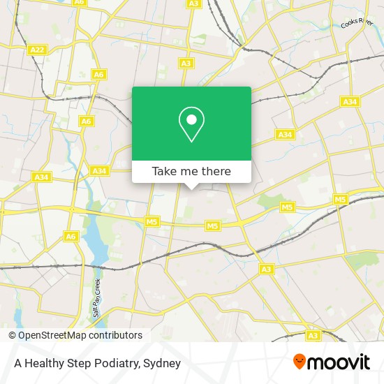 A Healthy Step Podiatry map