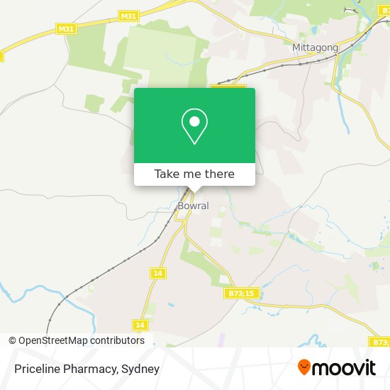 Mapa Priceline Pharmacy