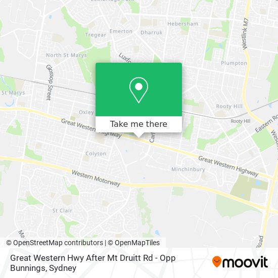 Great Western Hwy After Mt Druitt Rd - Opp Bunnings map