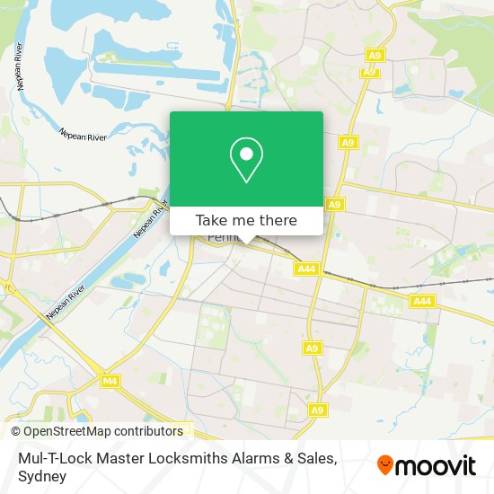 Mapa Mul-T-Lock Master Locksmiths Alarms & Sales