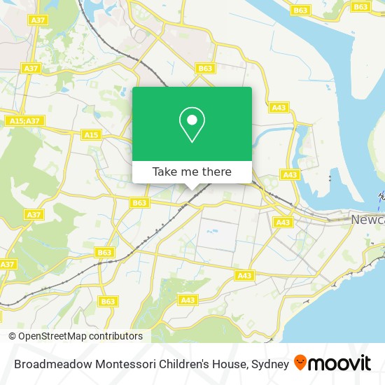 Mapa Broadmeadow Montessori Children's House