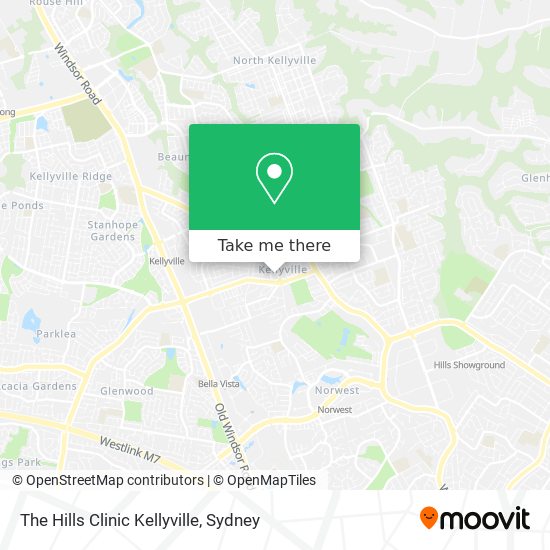 The Hills Clinic Kellyville map