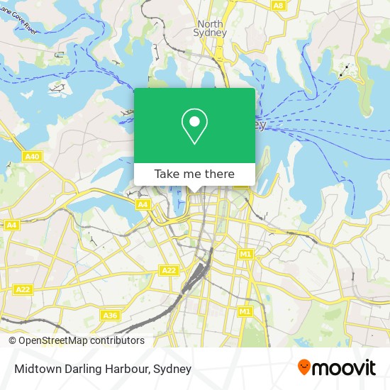 Midtown Darling Harbour map