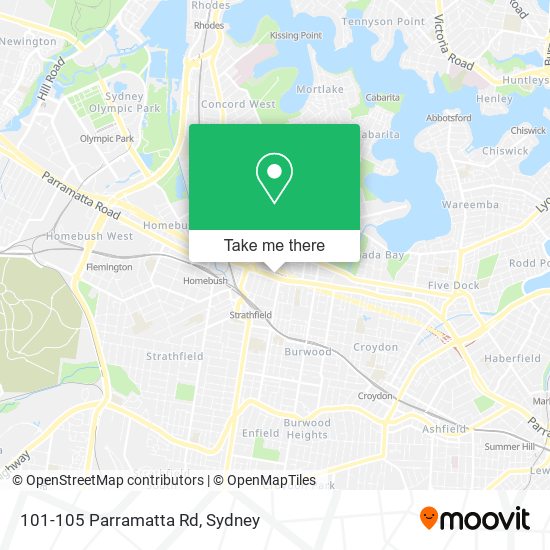 101-105 Parramatta Rd map