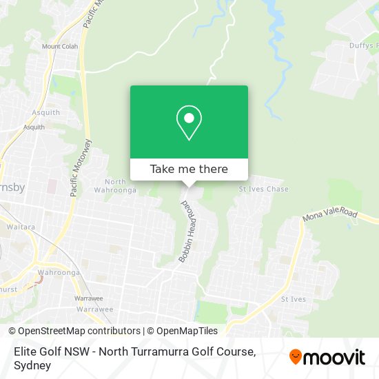 Mapa Elite Golf NSW - North Turramurra Golf Course