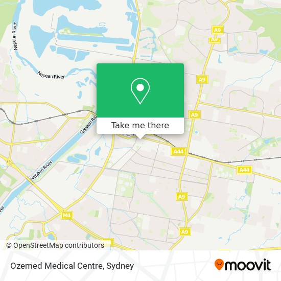 Mapa Ozemed Medical Centre