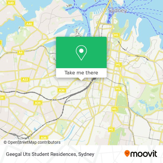 Geegal Uts Student Residences map