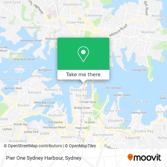 Mapa Pier One Sydney Harbour