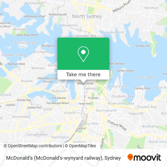 Mapa McDonald's (McDonald's-wynyard railway)