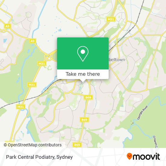 Park Central Podiatry map