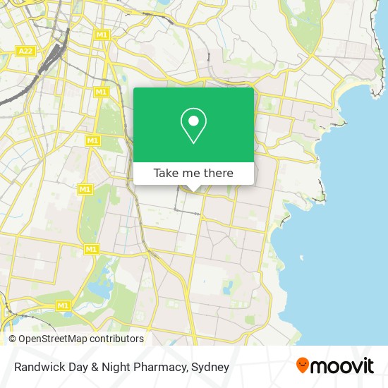Mapa Randwick Day & Night Pharmacy