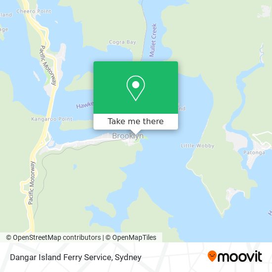 Dangar Island Ferry Service map