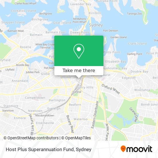 Host Plus Superannuation Fund map