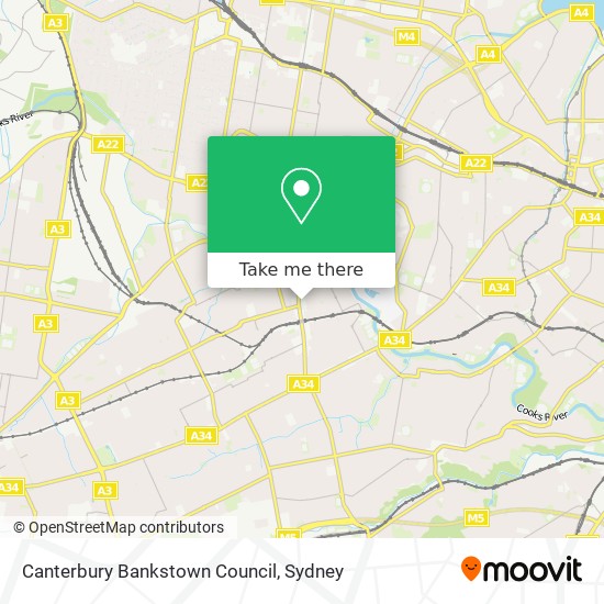 Mapa Canterbury Bankstown Council