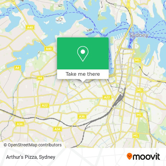 Arthur's Pizza map