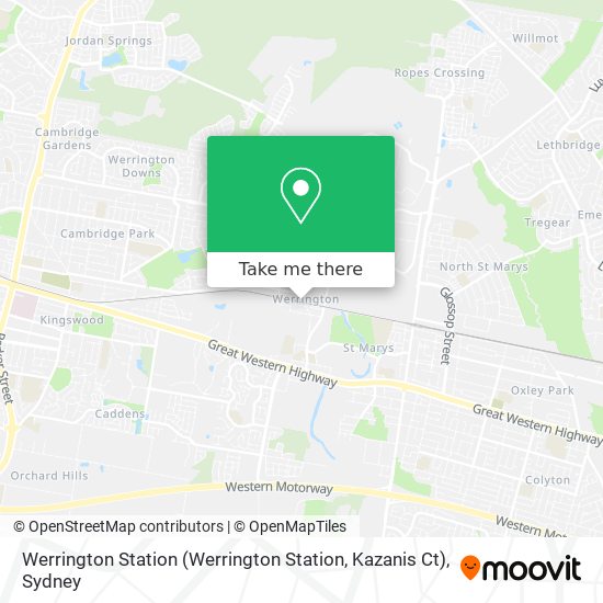 Mapa Werrington Station (Werrington Station, Kazanis Ct)