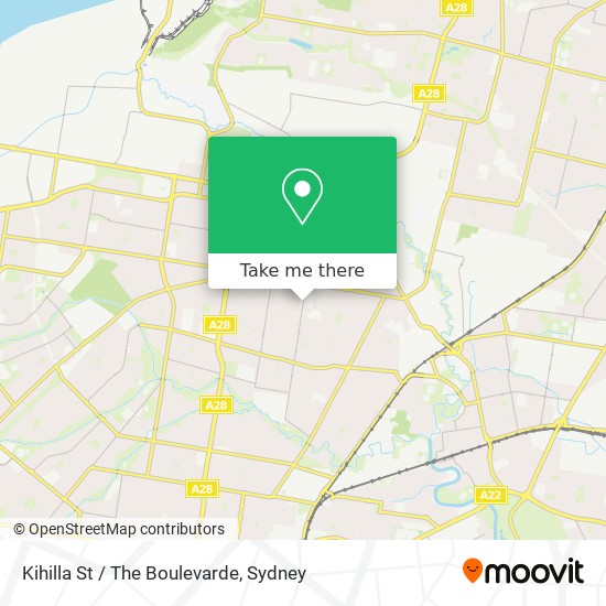 Kihilla St / The Boulevarde map