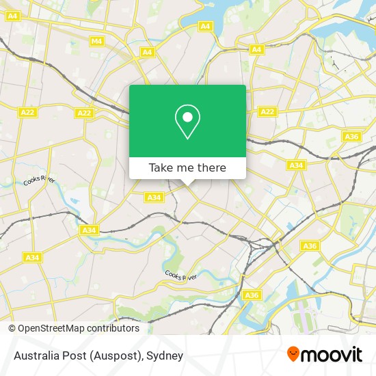 Mapa Australia Post (Auspost)