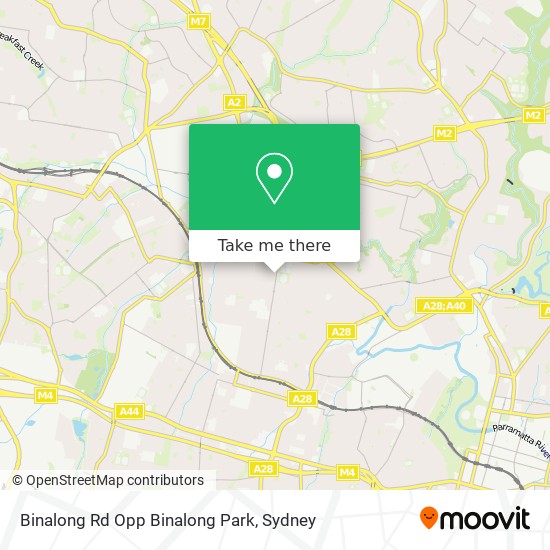 Mapa Binalong Rd Opp Binalong Park