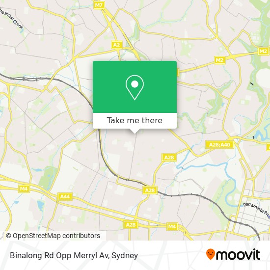 Mapa Binalong Rd Opp Merryl Av