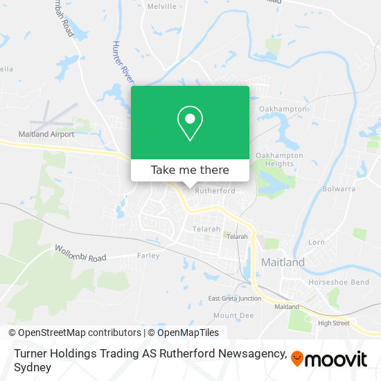 Turner Holdings Trading AS Rutherford Newsagency map