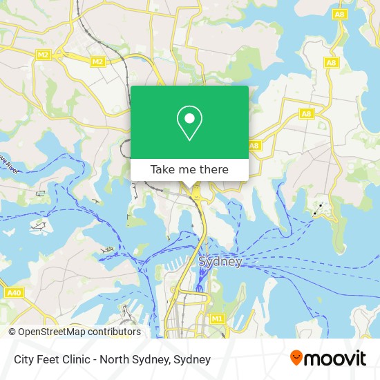 City Feet Clinic - North Sydney map