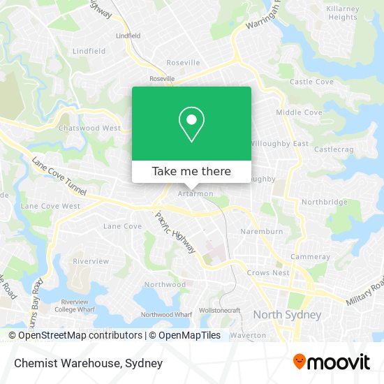 Mapa Chemist Warehouse