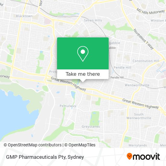 GMP Pharmaceuticals Pty map