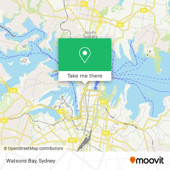 Watsons Bay map