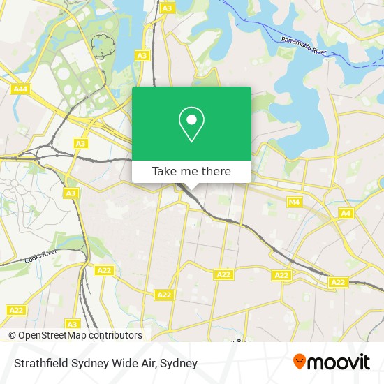 Mapa Strathfield Sydney Wide Air